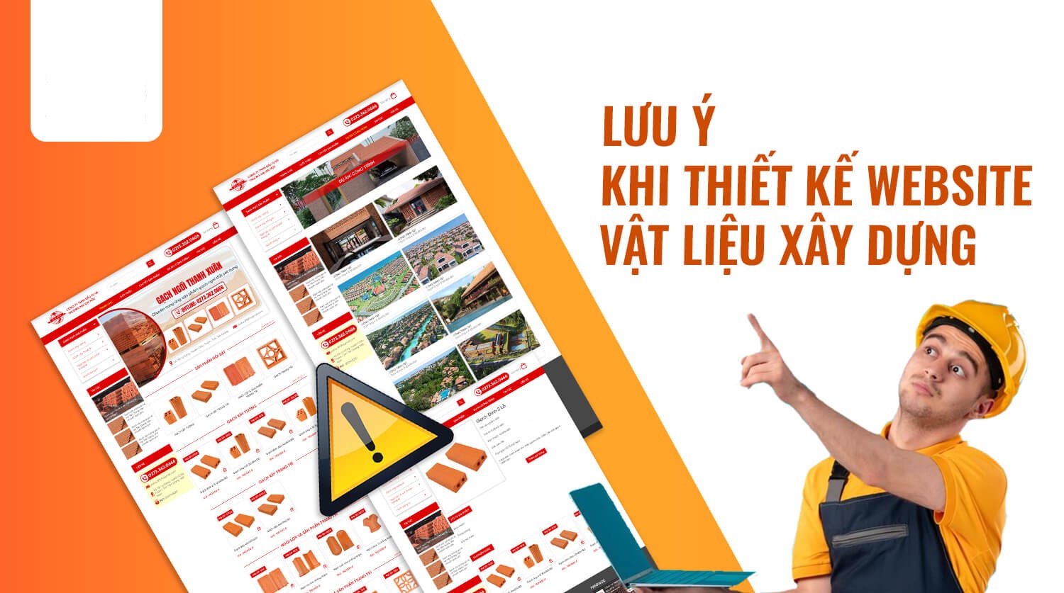Lưu ý khi thiết kế website vật liệu xây dựng