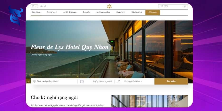 website khách sạn chuẩn SEO bởi HomeNest