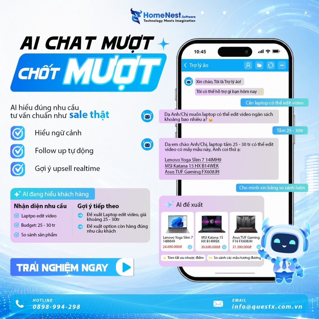 Dịch vụ tích hợp AI chatbot cho doanh nghiệp