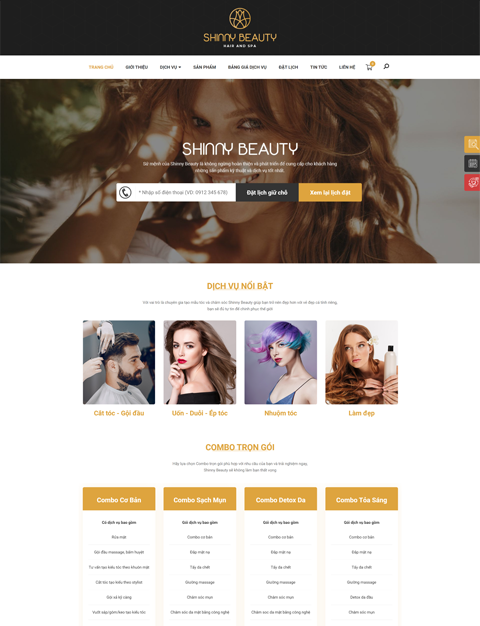 thiết kế website Salon tóc