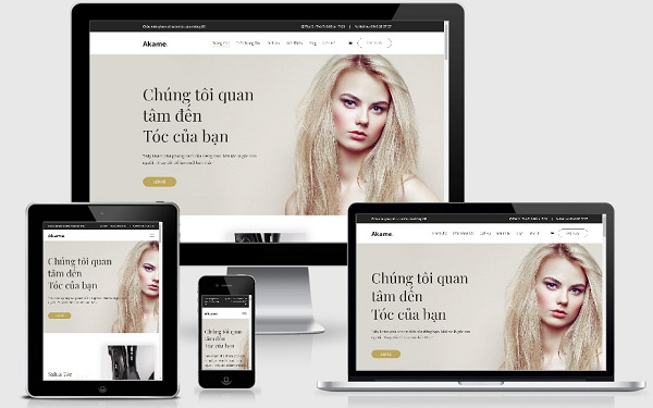 thiết kế website Salon tóc