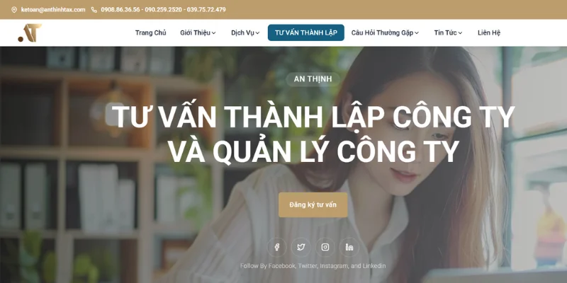 Mẫu thiết kế website tư vấn luật – pháp lý doanh nghiệp