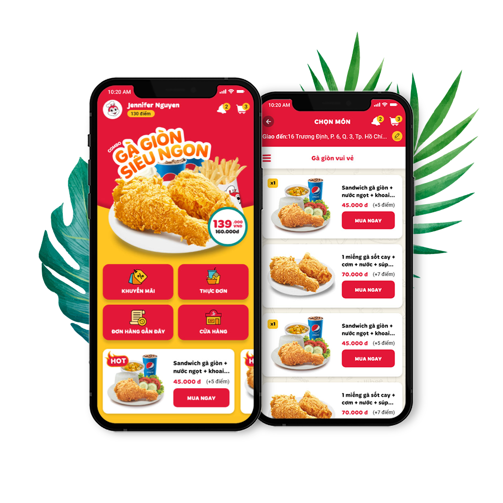 App thương hiệu gà rán – Jollibee Vietnam