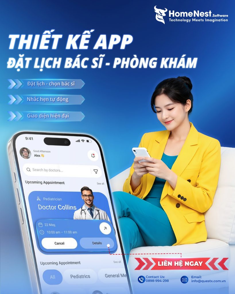Thiết kế App Bác Sĩ Phòng Khám