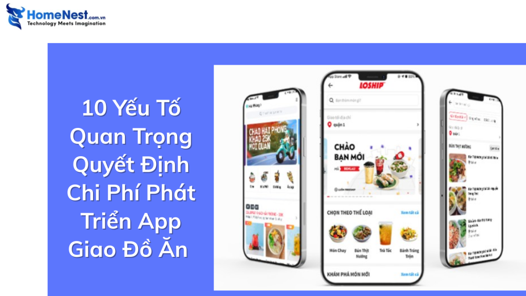 10 Yếu Tố Quan Trọng Quyết Định Chi Phí Phát Triển App Giao Đồ Ăn 