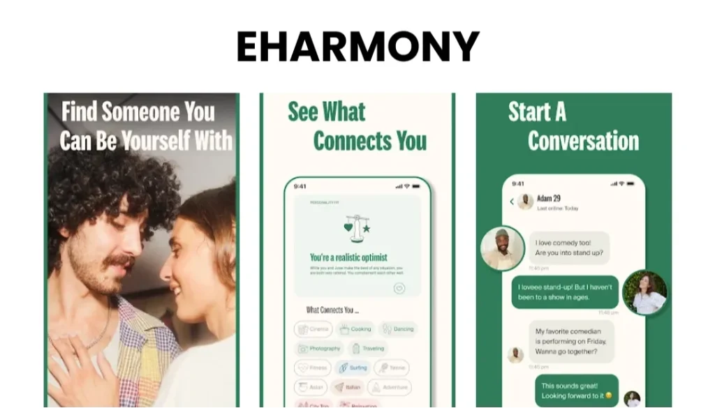 eHarmony – Dành cho mối quan hệ lâu dài
