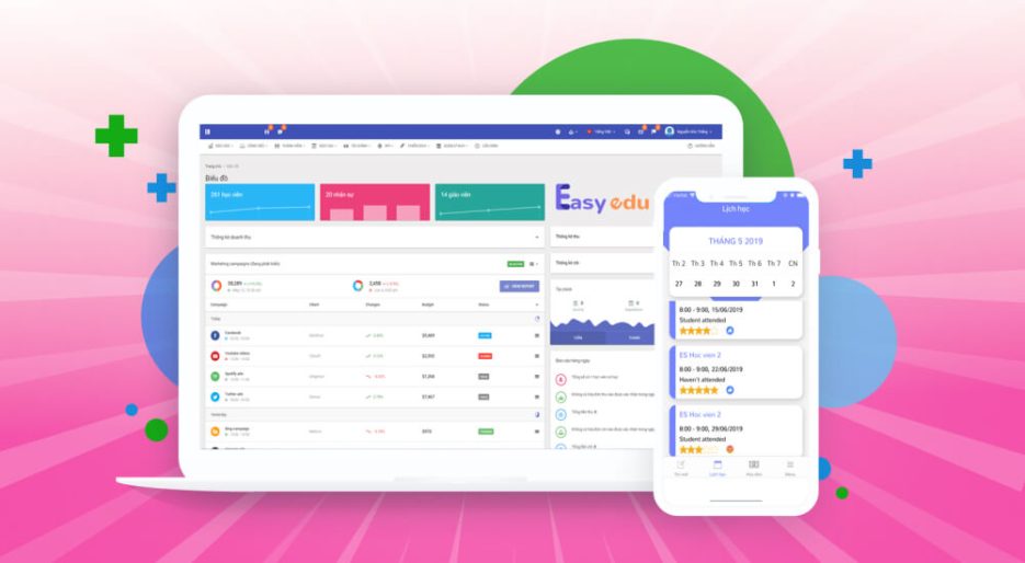 Hệ thống quản lý học phí trung tâm ngoại ngữ – Easy Edu 