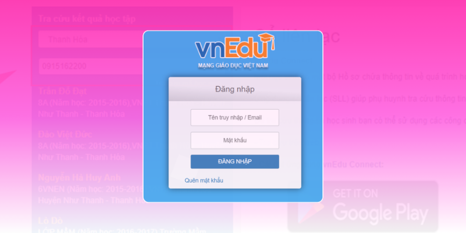 Công cụ quản lý trường học Tiểu học, Trung học – vnEdu