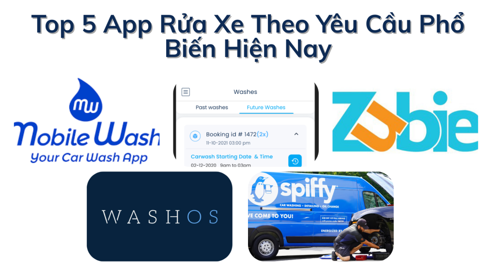 Top 5 app rửa xe theo yêu cầu phổ biến hiện nay