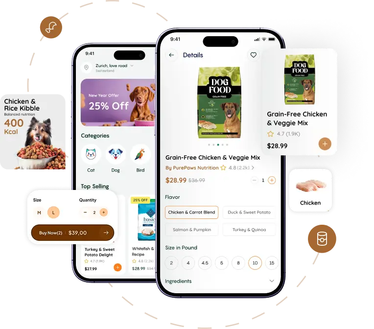 5 lợi ích khi doanh nghiệp xây dựng App giao thức ăn cho thú cưng