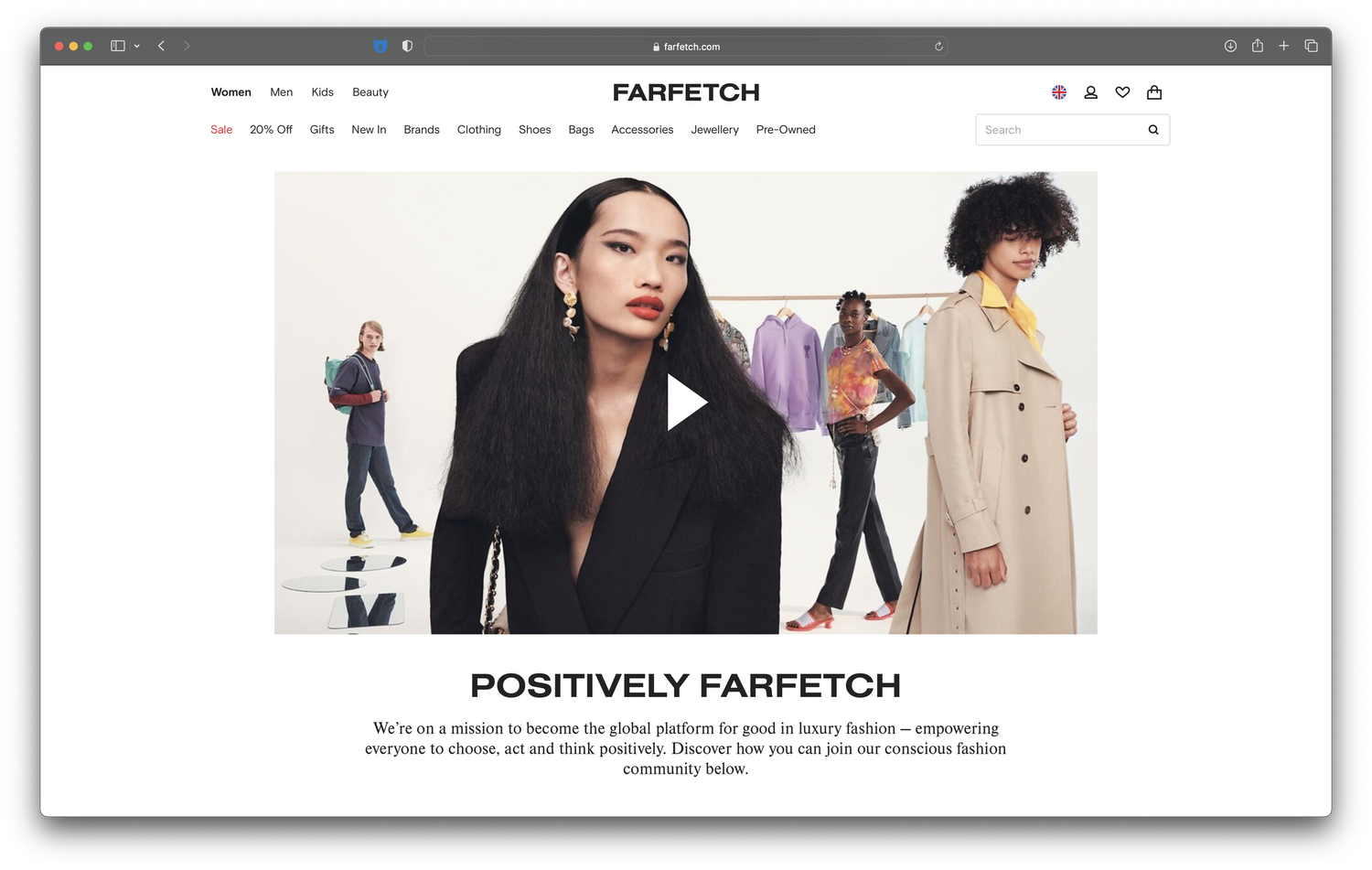 Chi phí xây dựng website thời trang như FARFETCH