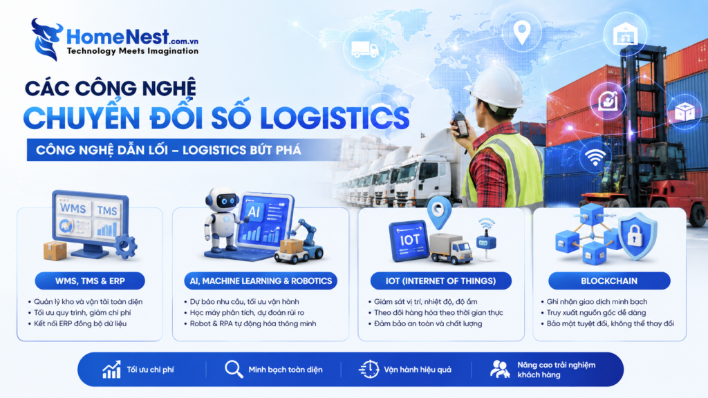 Các Công Nghệ Cốt Lõi Đang Định Hình Tương Lai Ngành Logistics