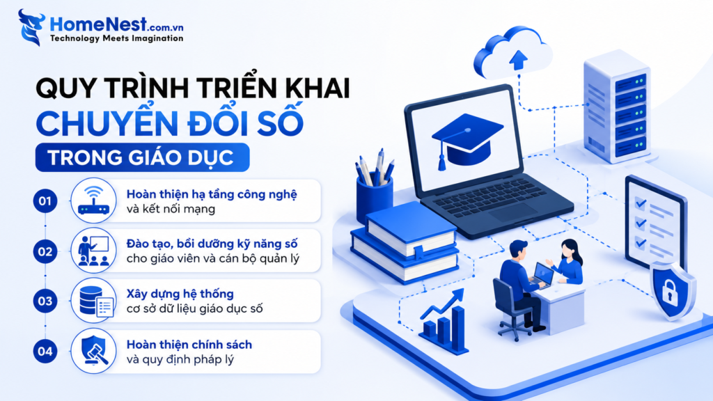Các bước triển khai chuyển đổi số trong giáo dục hiệu quả