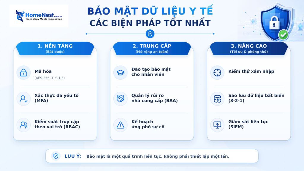 Các biện pháp bảo mật dữ liệu y tế tốt nhất
