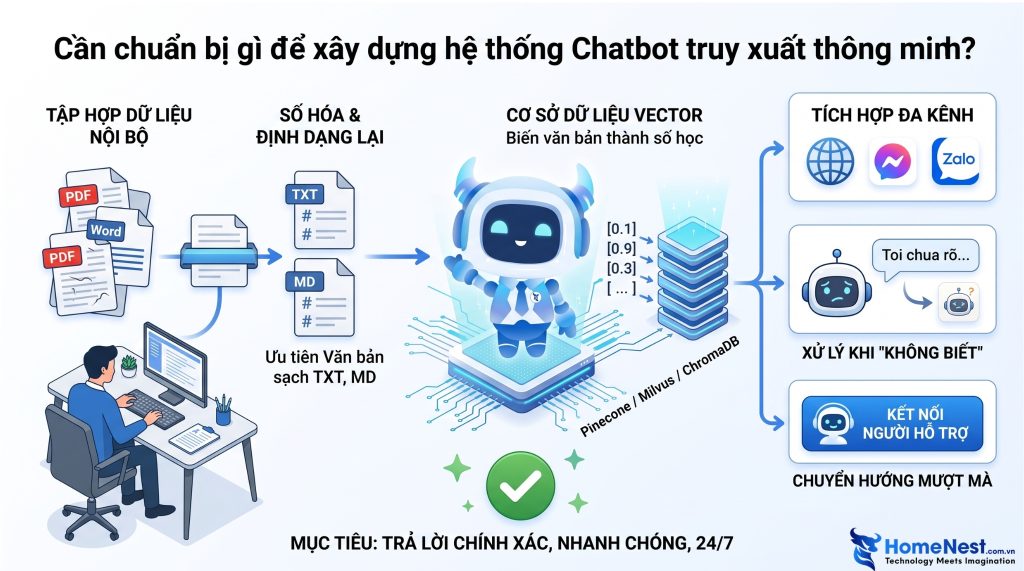 Cần chuẩn bị gì để xây dựng hệ thống Chatbot