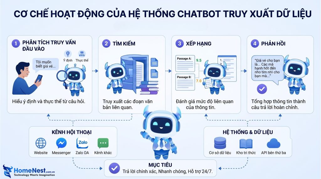 Cơ chế hoạt đông của AI truy xuất dữ liệu