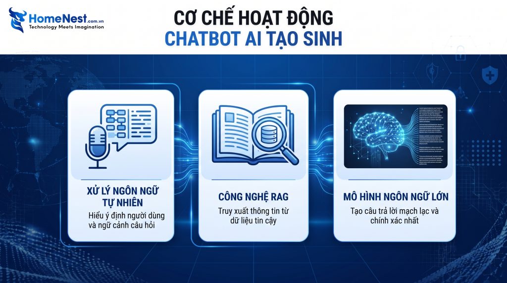Cơ chế hoạt động của Generative AI chatbot