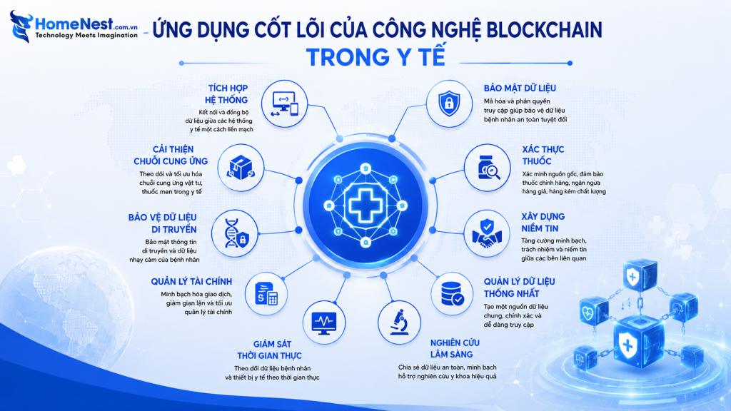Các Ứng Dụng Tiêu Biểu Của Công Nghệ Blockchain Trong Y Tế
