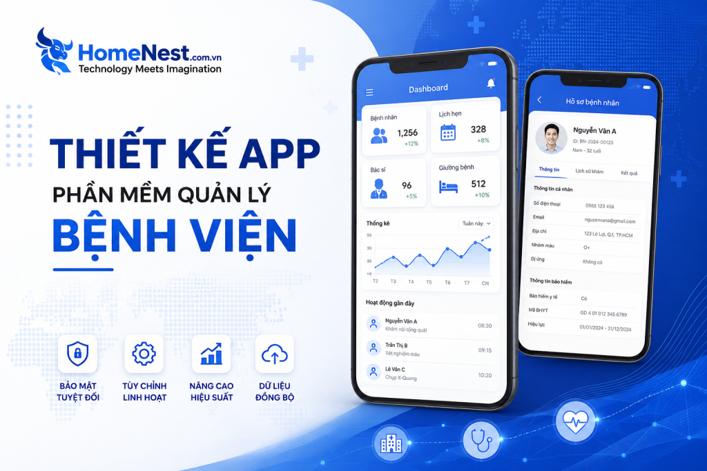 Phần Mềm Bệnh Viện Thiết Kế Riêng