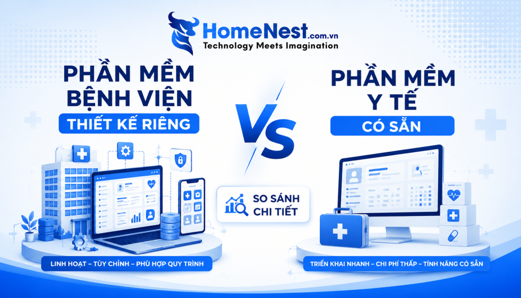 Phần Mềm Bệnh Viện Thiết Kế Riêng Hay Phần Mềm Y Tế Có Sẵn? So Sánh Chi Tiết
